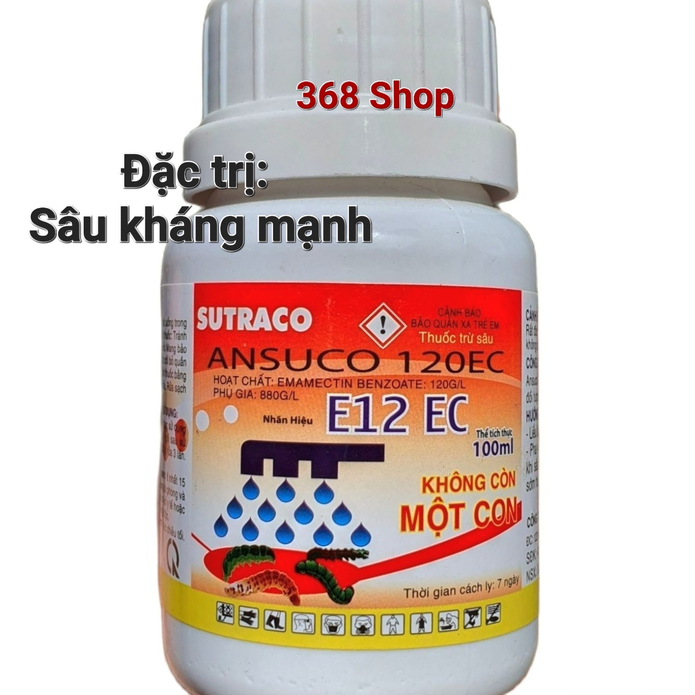 (Combo 5 chai) Chuyên gia sâu kháng 💎 Không còn 1 con E12 (100ml) Thuốc trừ sâu Sutraco ANSUCO 120SC💖