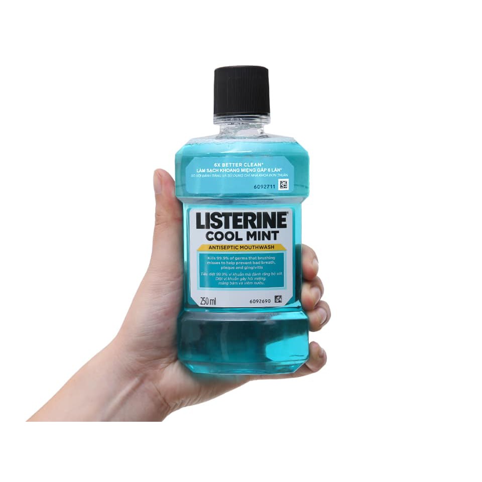 Combo Nước súc miệng Listerine 750ml và 250ml