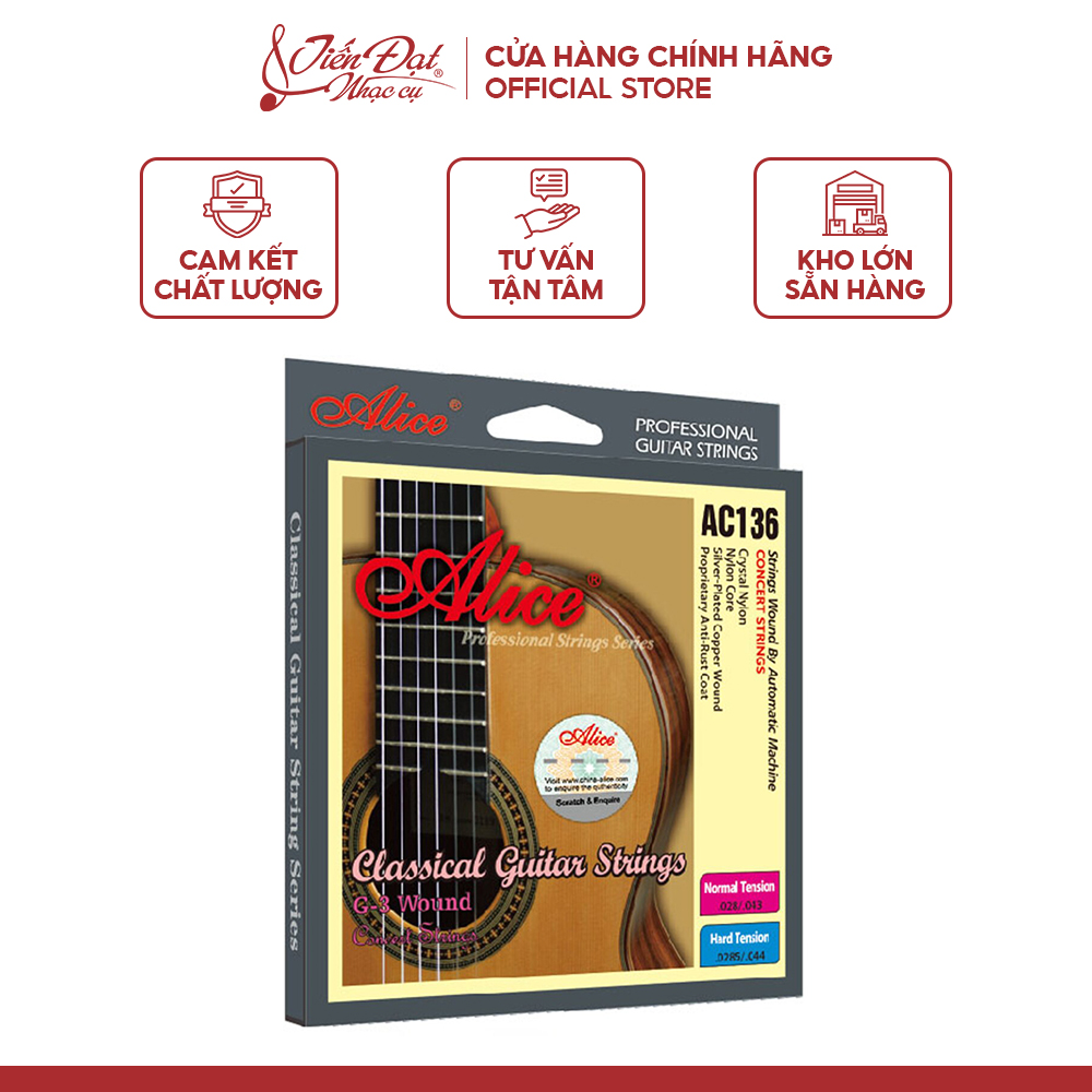 Dây đàn guitar classic alice ac-106, alice ac130, alice ac136, alice ac139, độ bền cao - bộ dây chính hãng
