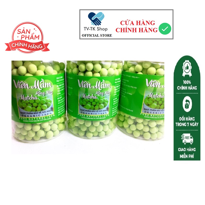 Bộ 3 Hộp Mầm Đậu Nành Hồng Sâm Matcha 500g - Tăng Vòng 1 Đẹp Da Tăng Cường Sinh Lý