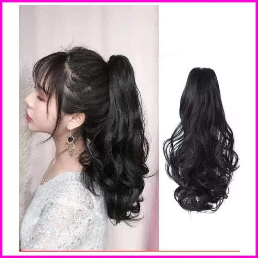Tóc giả ngoặm xoăn 50cm n53