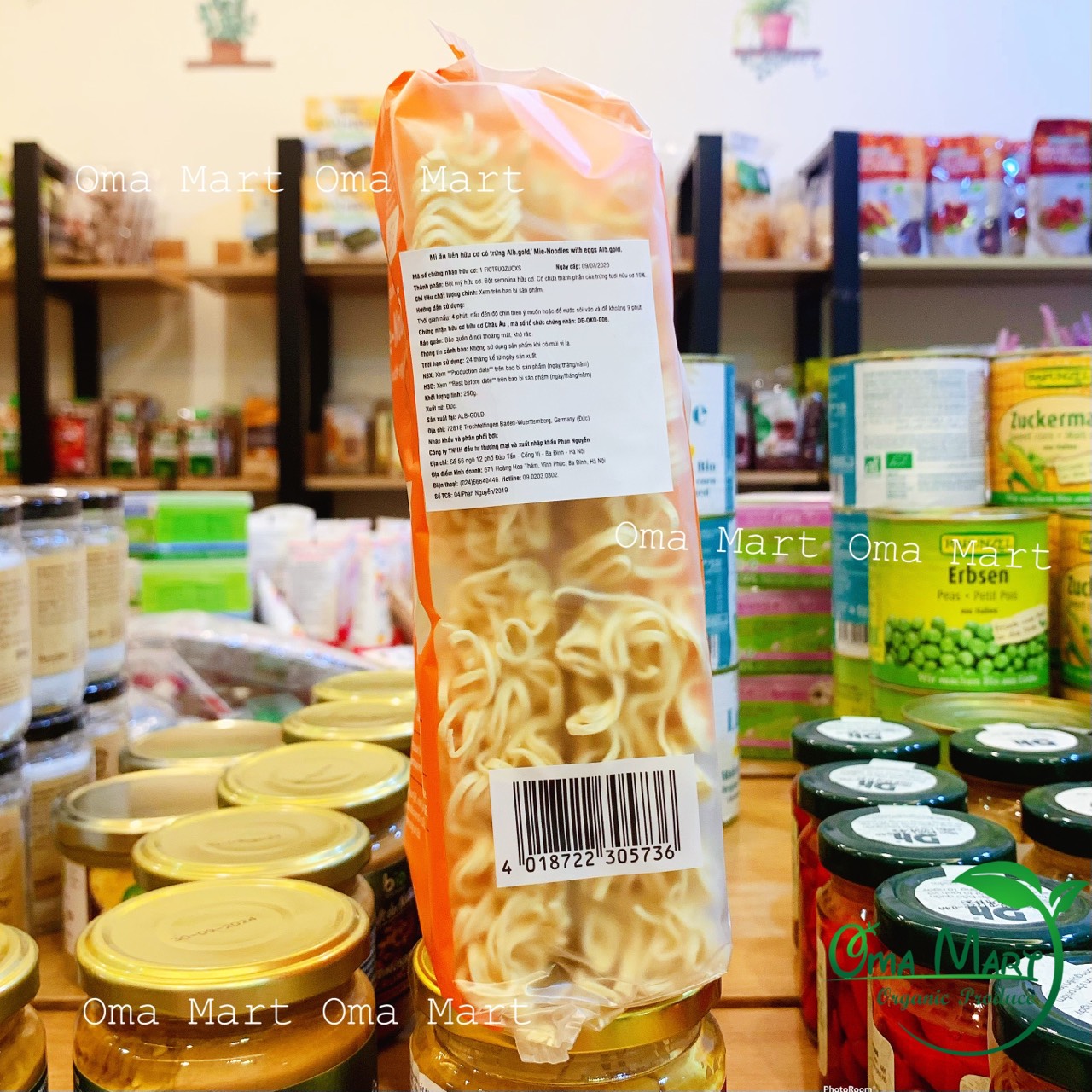 Mì ăn liền hữu cơ có trứng Alb gold 250g
