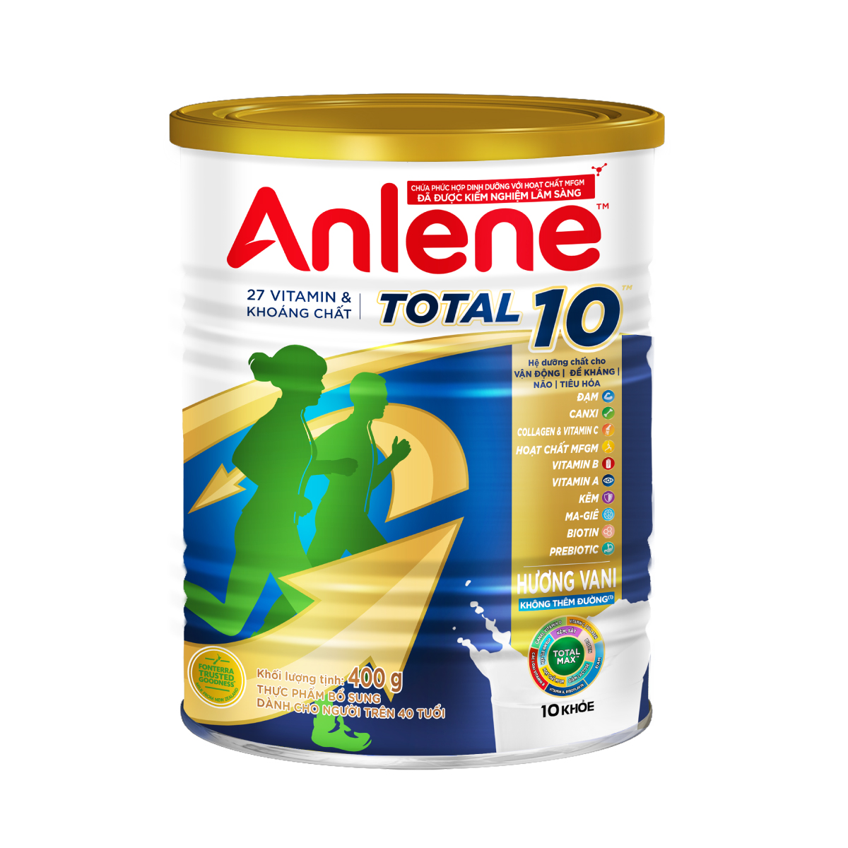 [Voucher giảm đến 26%]Combo 2 Sữa Bột Bổ Sung Dinh Dưỡng Anlene Total 10 Lon 400G
