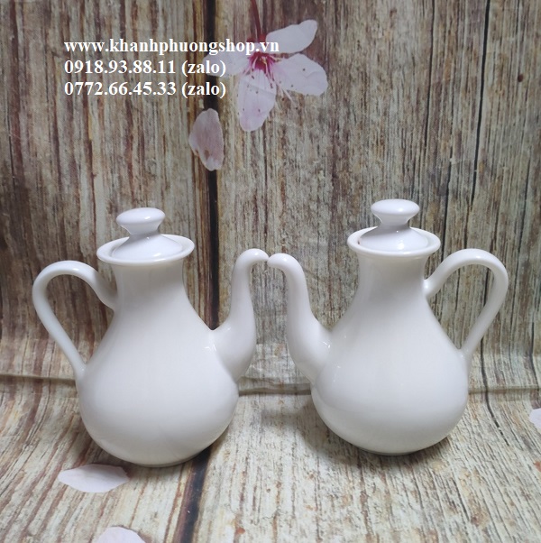 bình nước chấm sứ Minh Long - bình nước chấm sứ