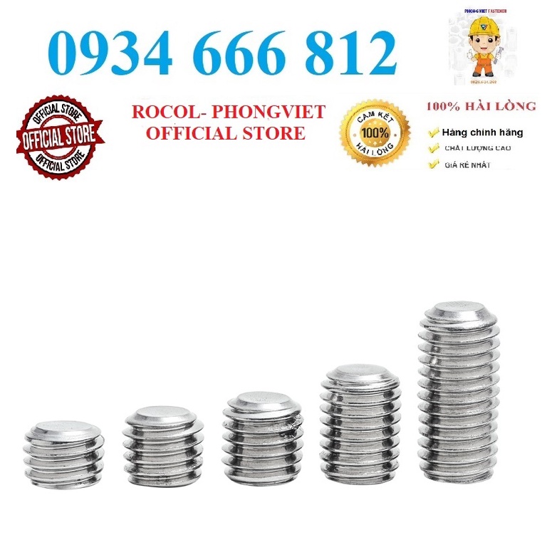 Set 10 cái m3-m10 vít trí đầu bằng inox304 m3-m10