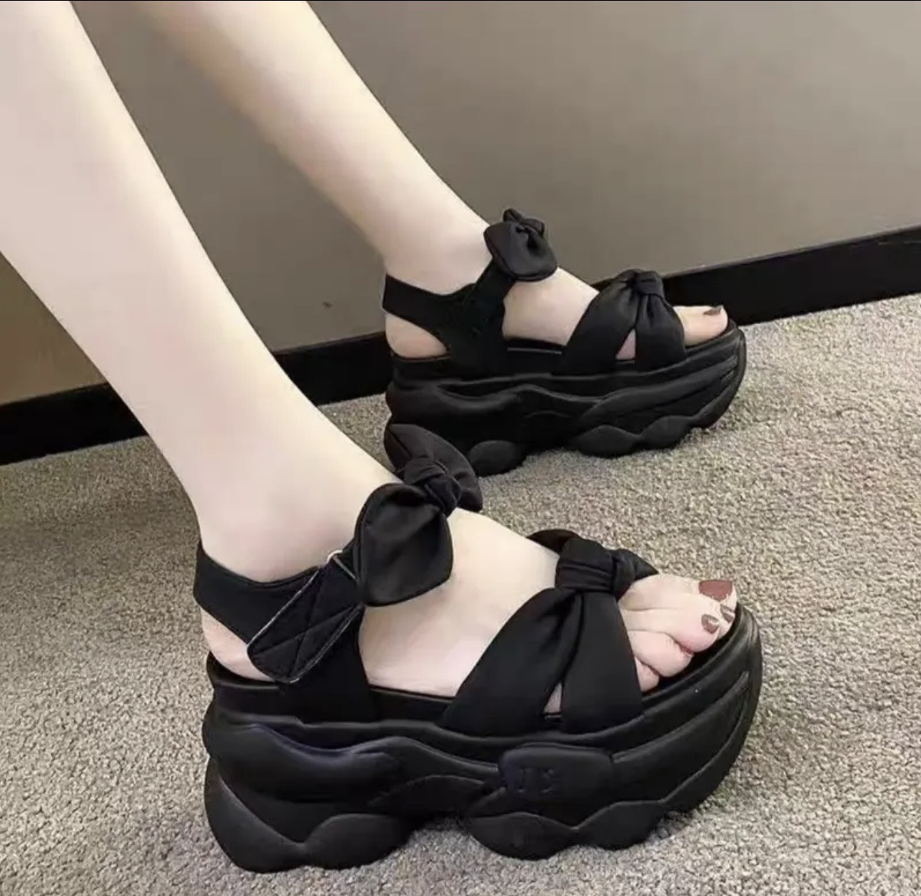 GIÀY SANDAL BM THẮT NƠ 9P HÀNG NHẬP QC