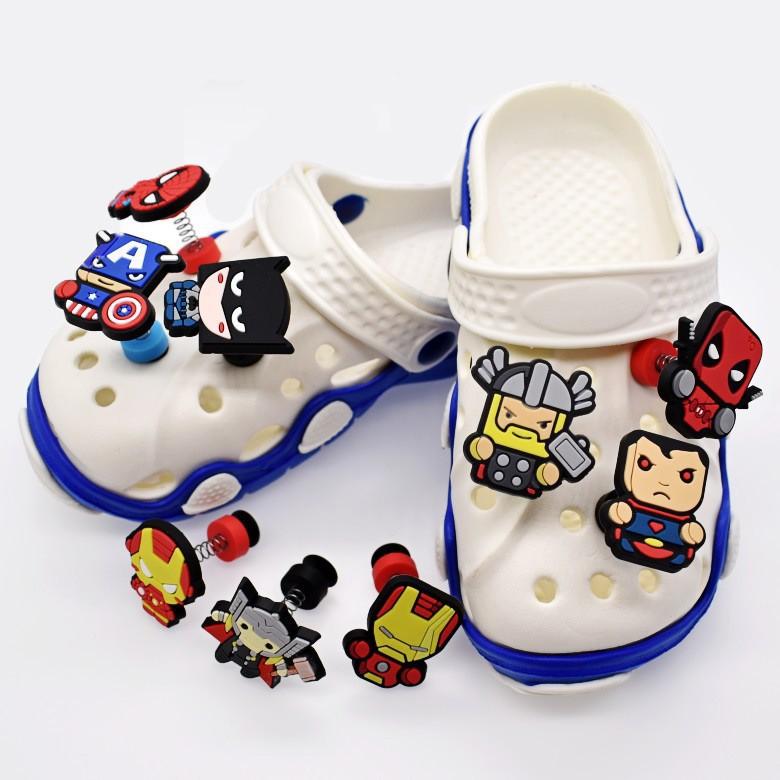 Bộ 5 Jitbitz Lò Xo 2D gắn dép cá sấu - gắn dép sục Crocs