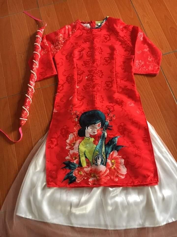 set áo dài cách tân mẹ và bé