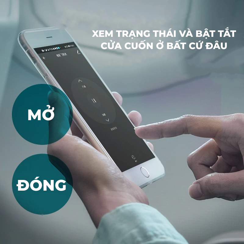 Công tắc cửa cuốn Tuya Wifi/ Zigbee Akia - Điều khiền từ xa, Hẹn giờ bật tắt, Kết nối app Smart Life, viền nhôm mặt kính cảm ứng