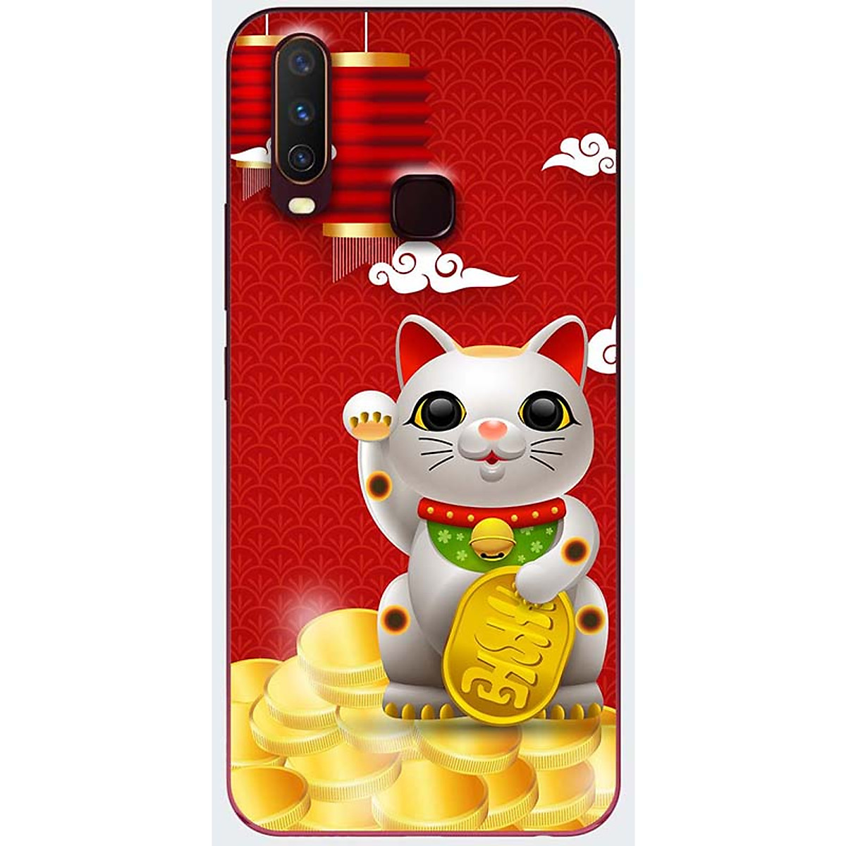 Ốp lưng dành cho Vivo Y12 mẫu Mèo thần tài