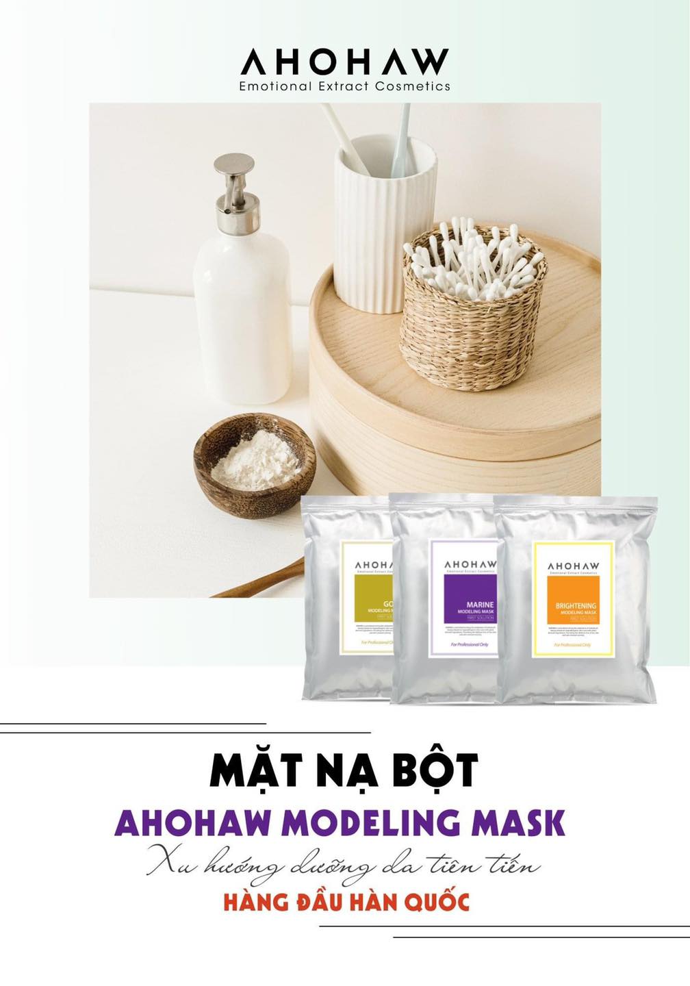 Mặt nạ bột cấp ẩm MARINE MODELING MASK AHOHAW