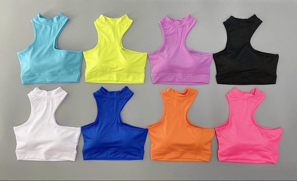 Áo bra xéo vai cổ lọ