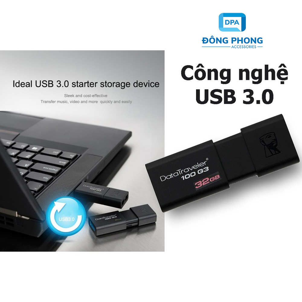 USB 3.0 Kingston 32GB DT100G3 Tốc Độ Cao