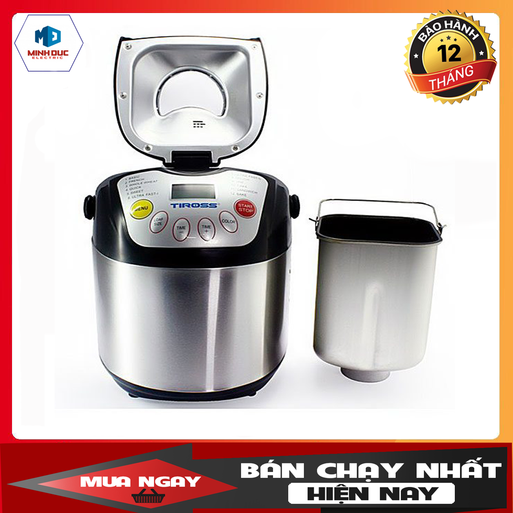 Máy làm bánh mì Tiross 12 chức năng ( 600W ) TS821