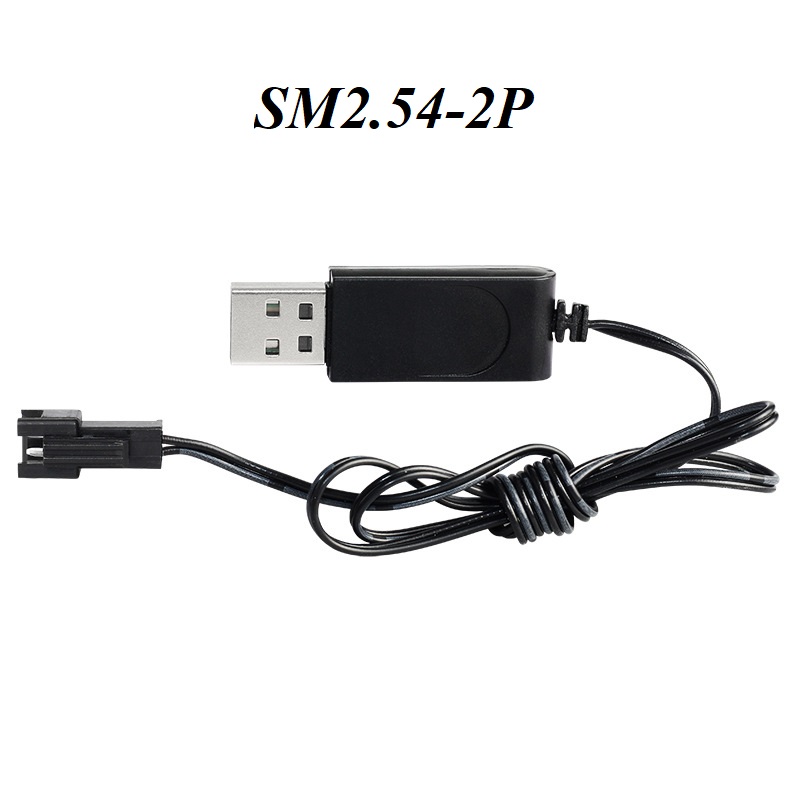 Dây cáp sạc pin Lipo 3.7V qua cổng USB, đầu cắm pin jack MX2.0  PH2.0  JST  PH1.25  SM-2P