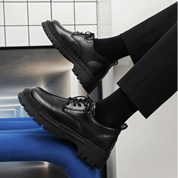 (New 2023 - Hàng cao cấp) - Giày da dr marten thấp cổ tăng chiều cao form hàn bản 7601
