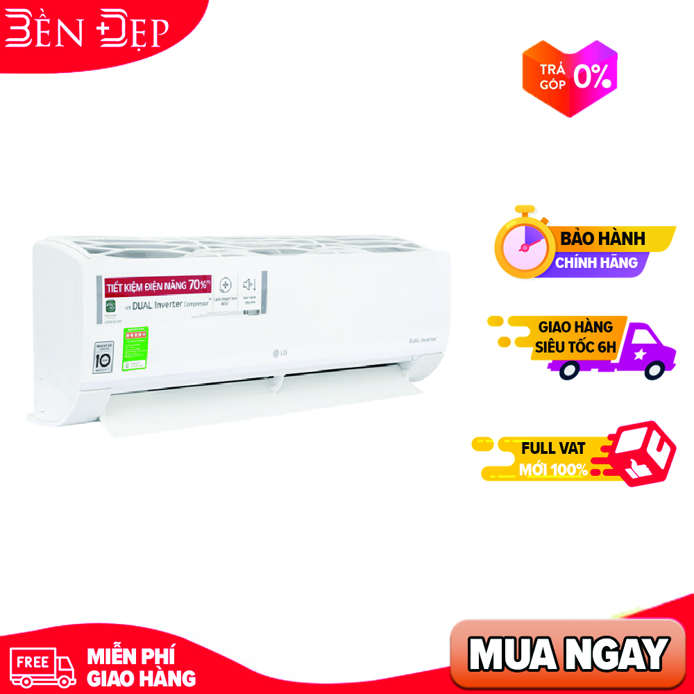[TRẢ GÓP 0%] Điều hòa LG Inverter 2 chiều 18000BTU DUALCOOL B18END (Giá áp dụng giao tại HN, HCM& các tỉnh liên hệ shop)