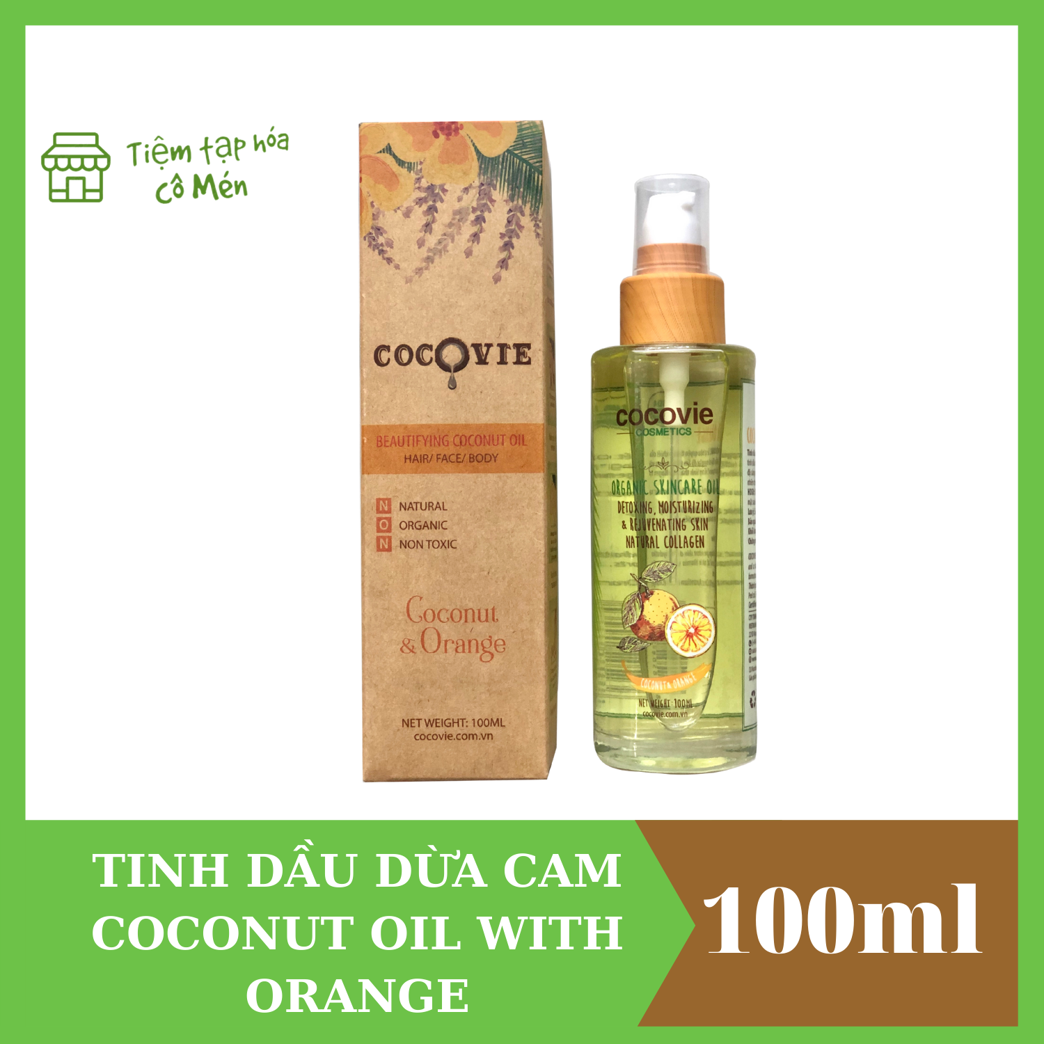 Tinh Dầu Dừa Cam Nguyên Chất 100ml