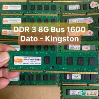 [HCM]DDR3 Ram 8G - DDR3 - BUS 1600 Hiệu Dato - Kingston - Vi Tính Bắc Hải thumbnail