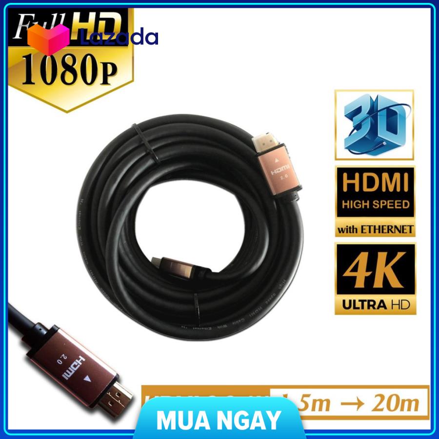 Cáp hdmi 2.0 4k dây tròn 20m