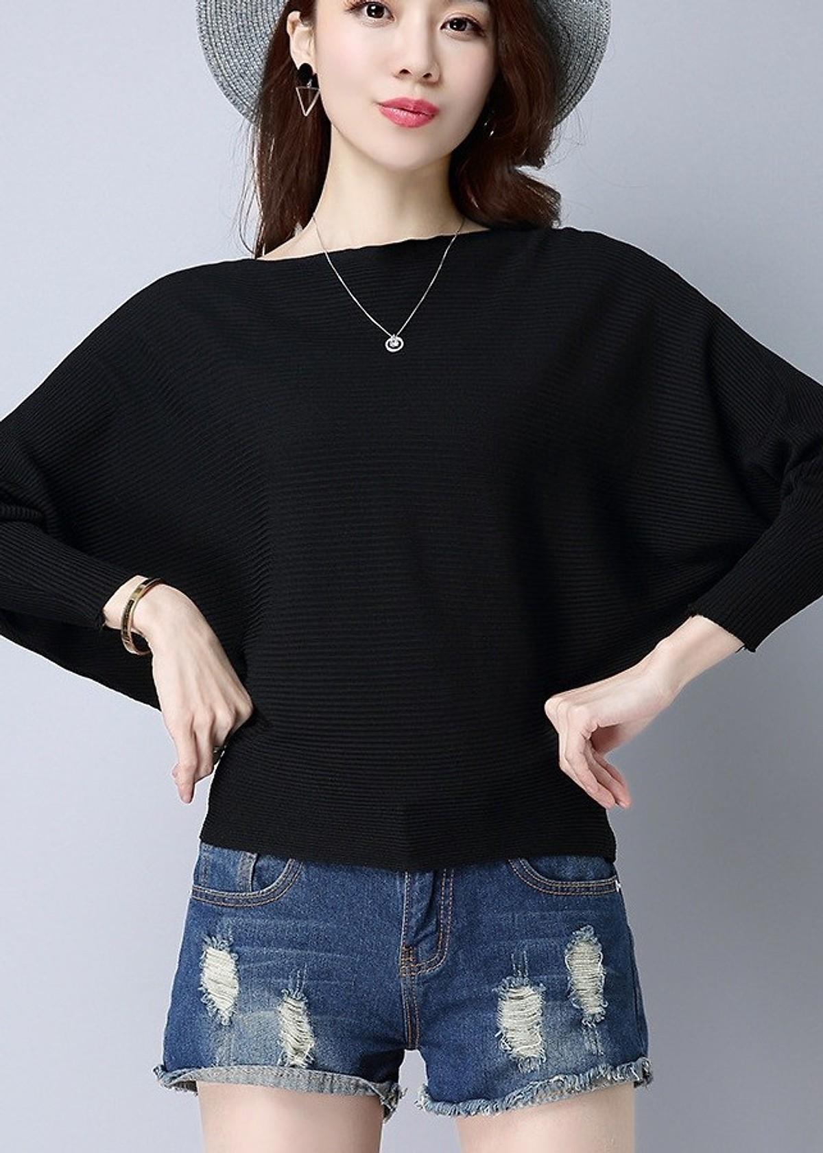 Áo len cánh dơi phong cách