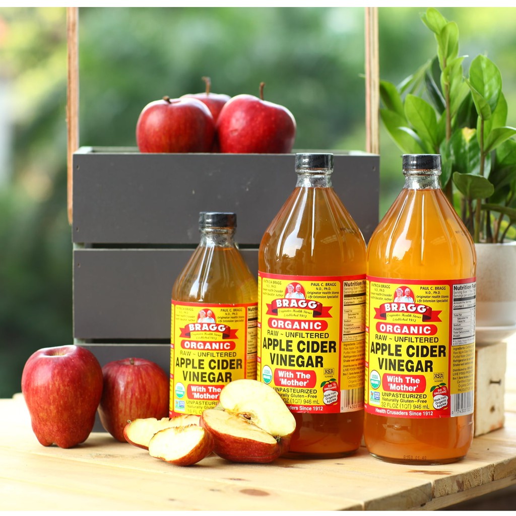 Giấm táo hữu cơ Bragg 473ml / 946 ml