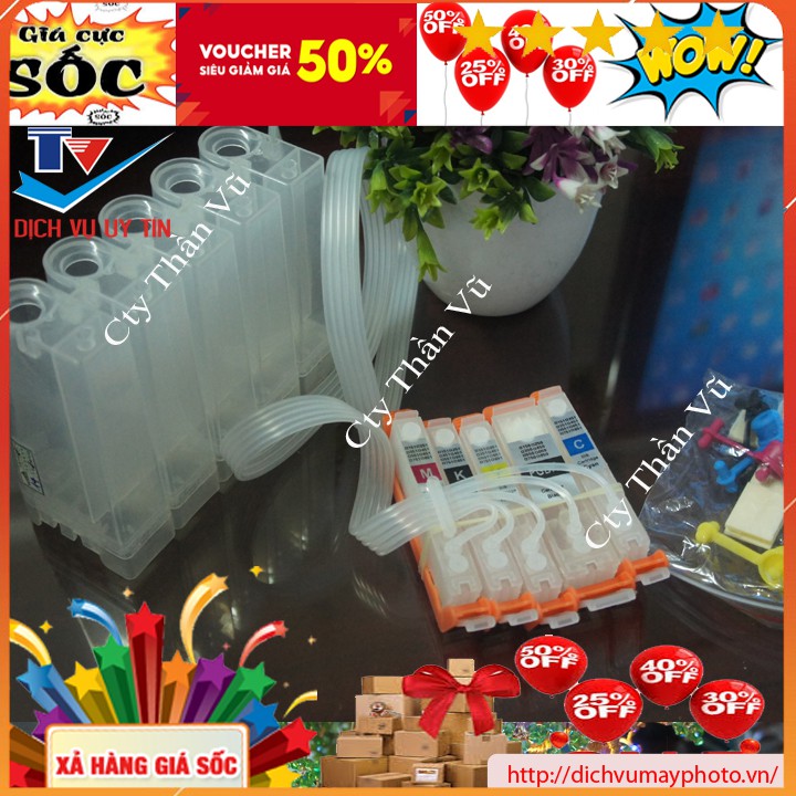 Dẫn mực ngoài liên tục Canon IX 6860 IX 6770 IX 6560 dẫn không mực chất lượng INECO