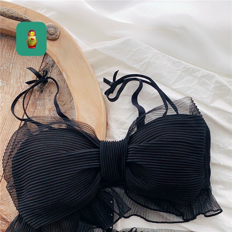 Áo 2 dây bra nơ ngực 2 lớp cực xinh