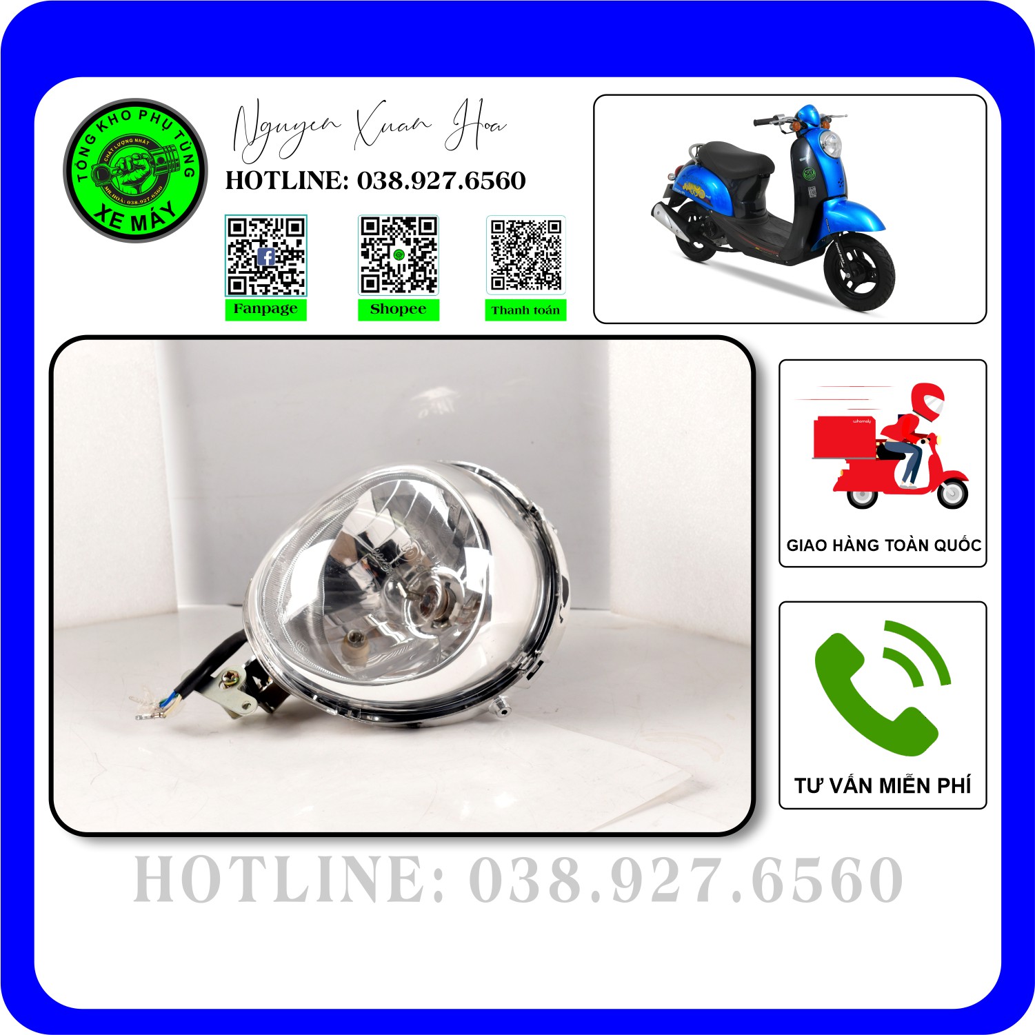 50cc Scoopy scooter headlight
