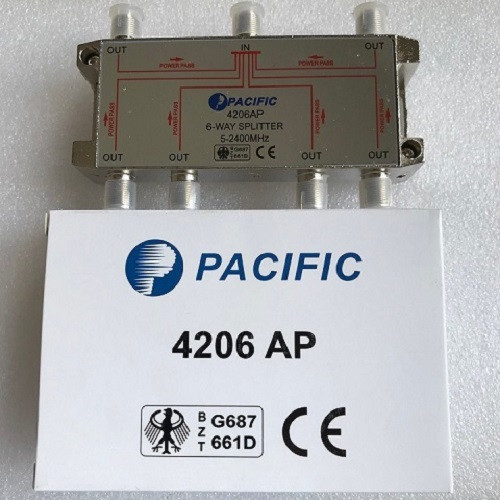 Bộ Chia 6 Đỏ pacific Truyền Hình Cáp 4206AP