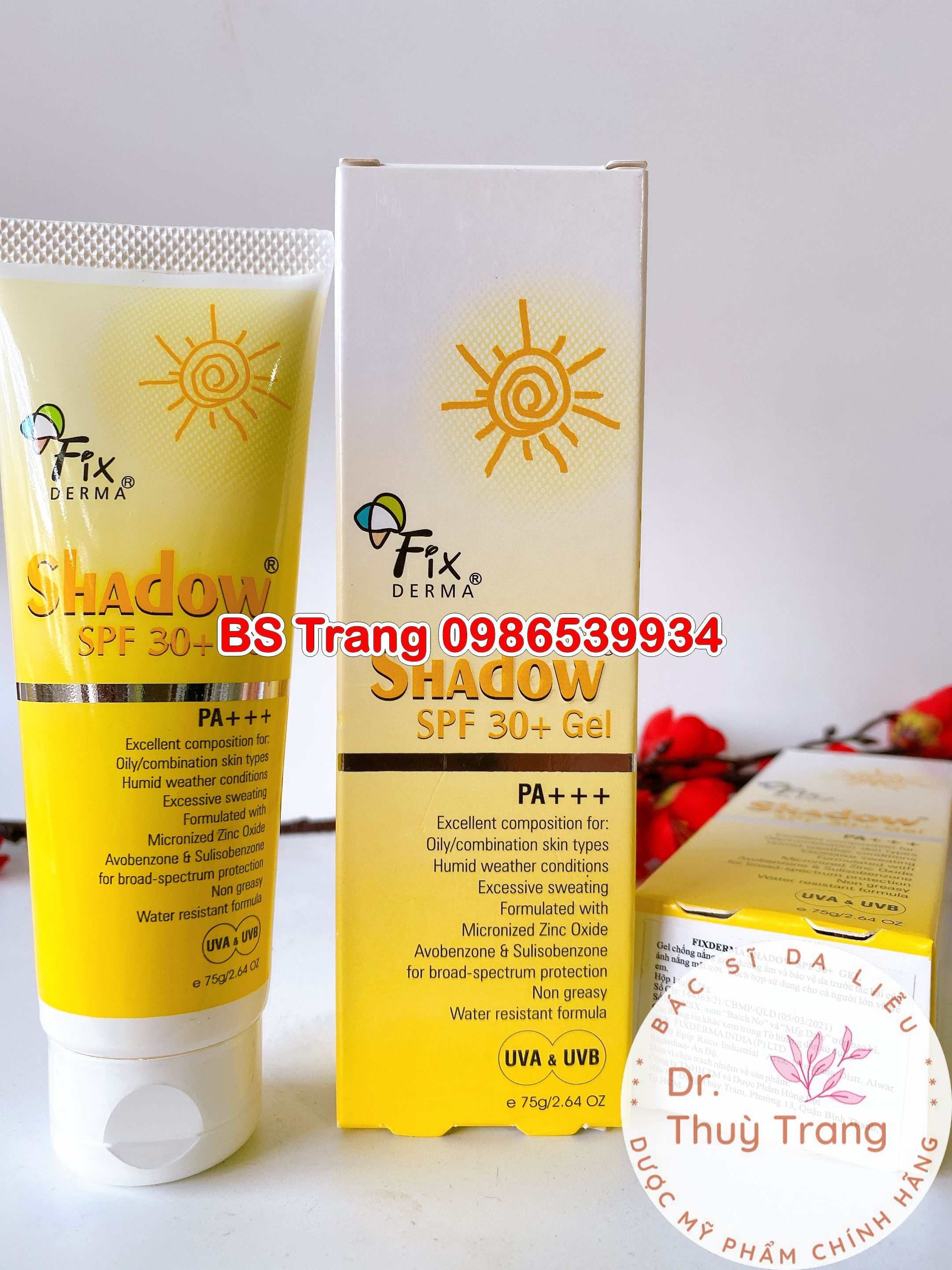 Kem chống nắng FixDerma Shadow Cream - 75gam