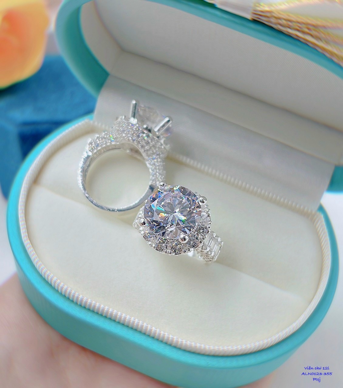 Nhẫn bạc ý đính đá cao cấp hàng thiết kế có tư vấn size