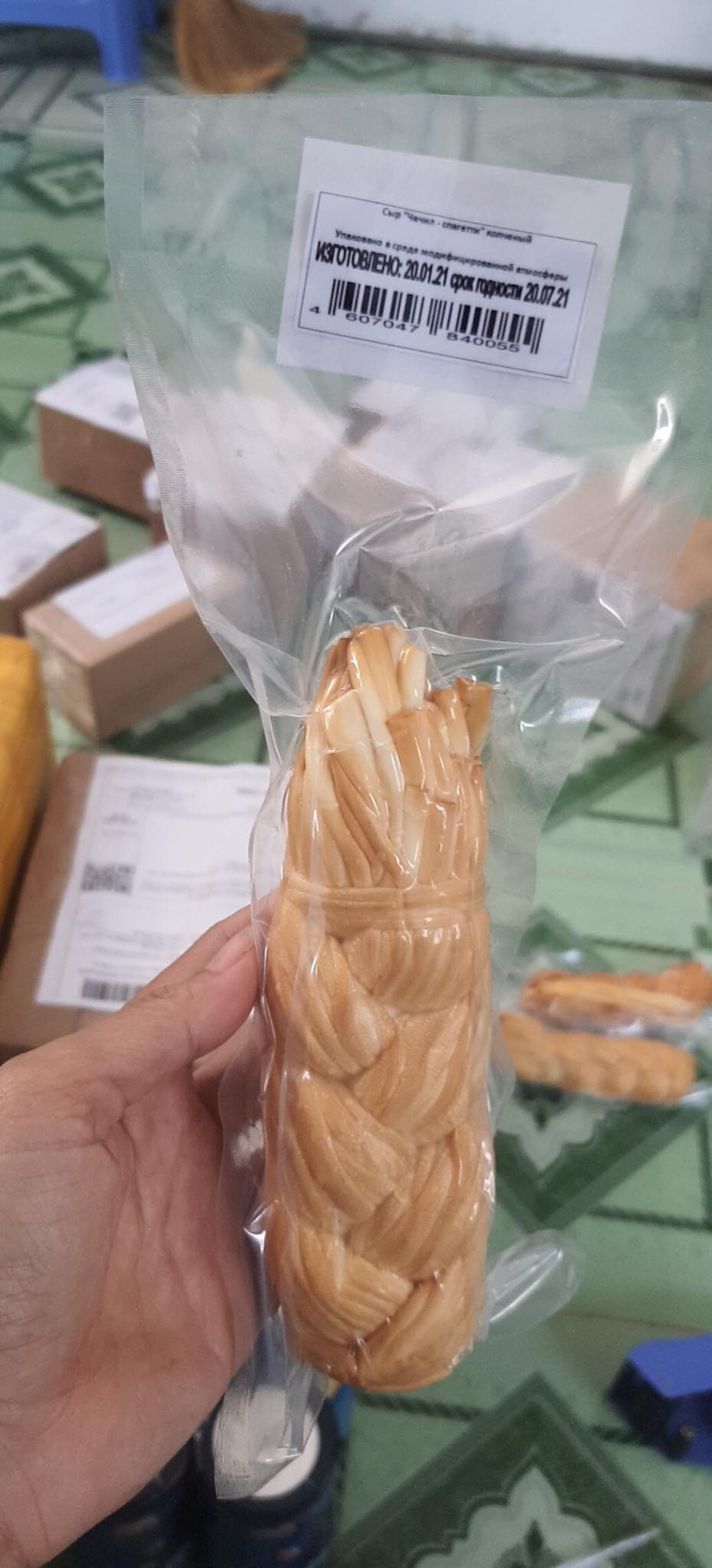 Phô mai sợi hun khói Nga 100gr ít mặn