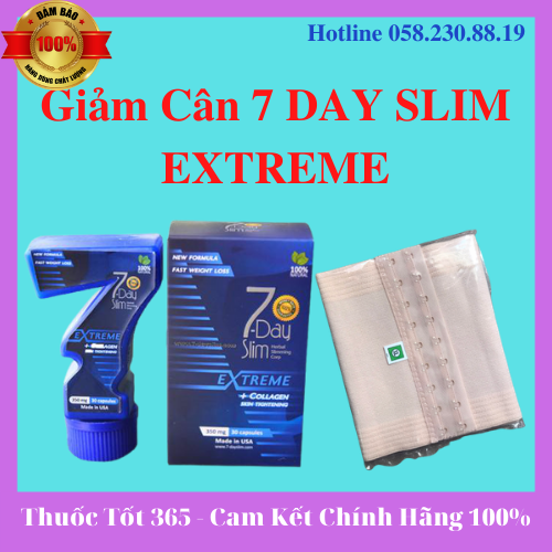 7 Day Slim Extreme - Giảm cân chuẩn Mỹ check code điện tử trên website + Tặng Gen Nịt Bụng- TT365