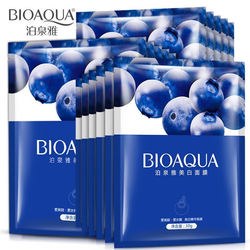 Combo 10 miếng mặt đắp Bioaqua Việt Quất giúp tái tạo da, dưỡng da trắng hồng rạng rỡ nhập khẩu