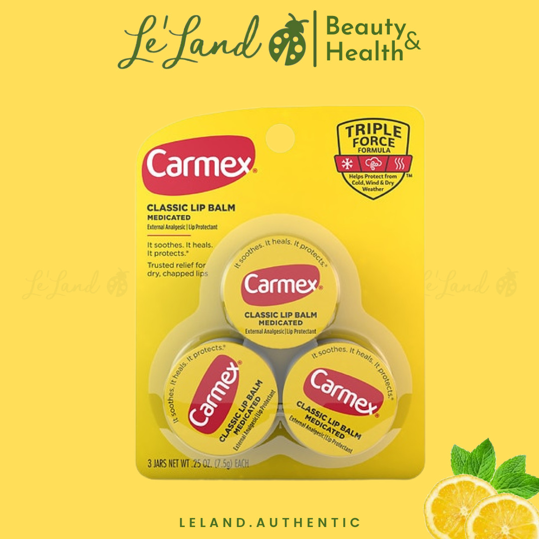 Bill us - săn sale 60%- son dưỡng môi carmex - set 3 hũ