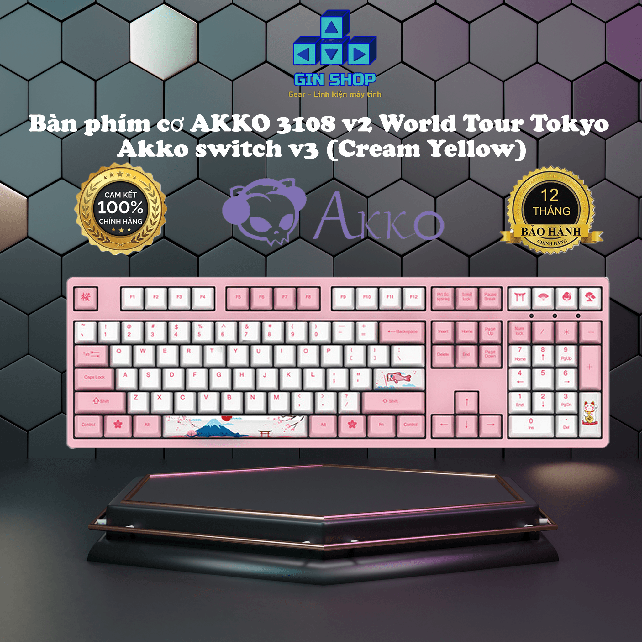 Bàn phím cơ AKKO 3087 - 3108 v2 World Tour Tokyo