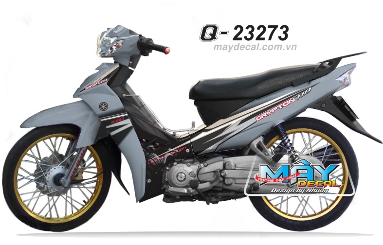 Tem rời Sirius CRYPTON dán xe xám xi măng