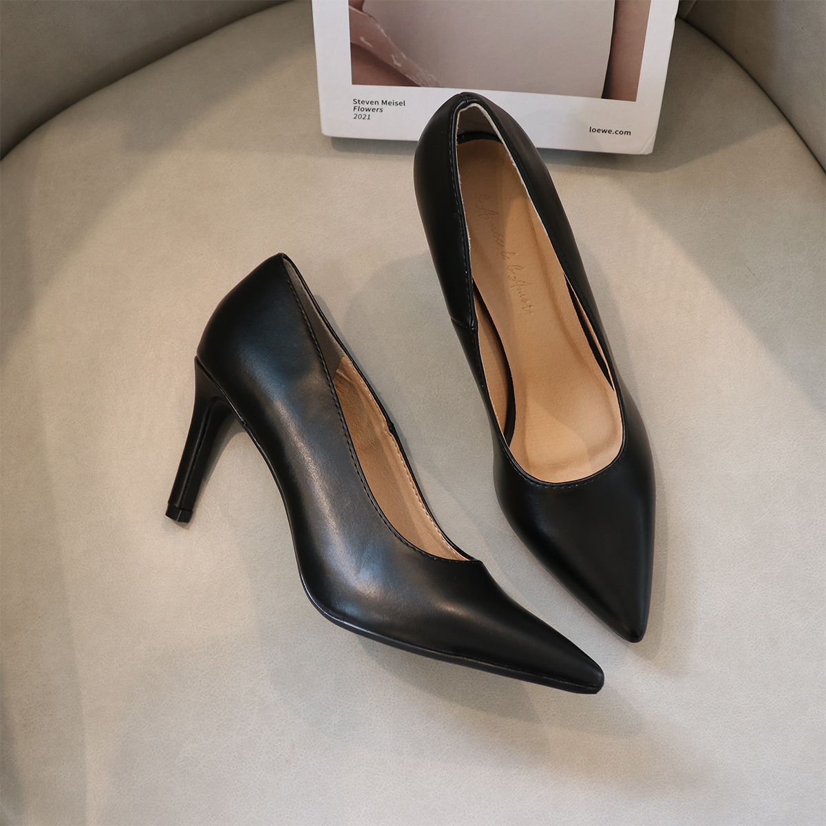 Giày cao gót nữ 7p Casual High Pumps Heels mũi nhọn gót nhọn thời trang công sở bAimée & bAmor - MS3018