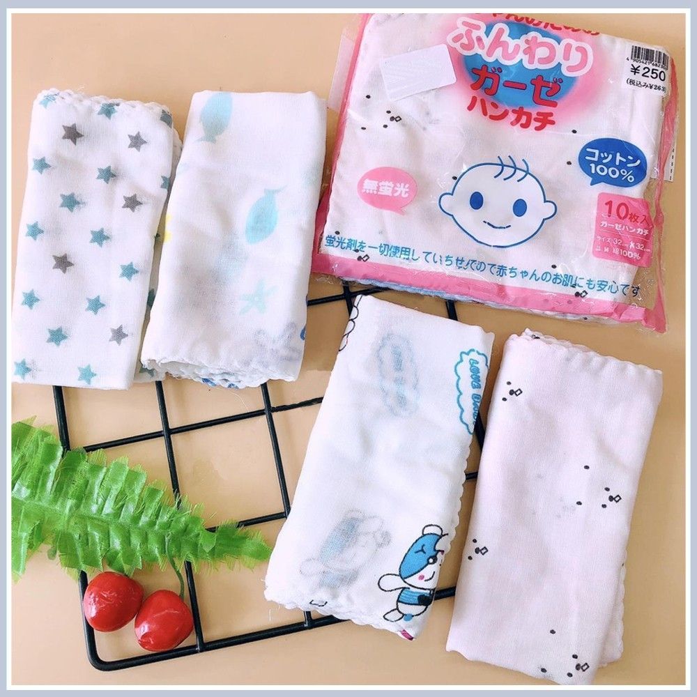 Set khăn xô sữa 2 lớp xuất Nhật cho bé