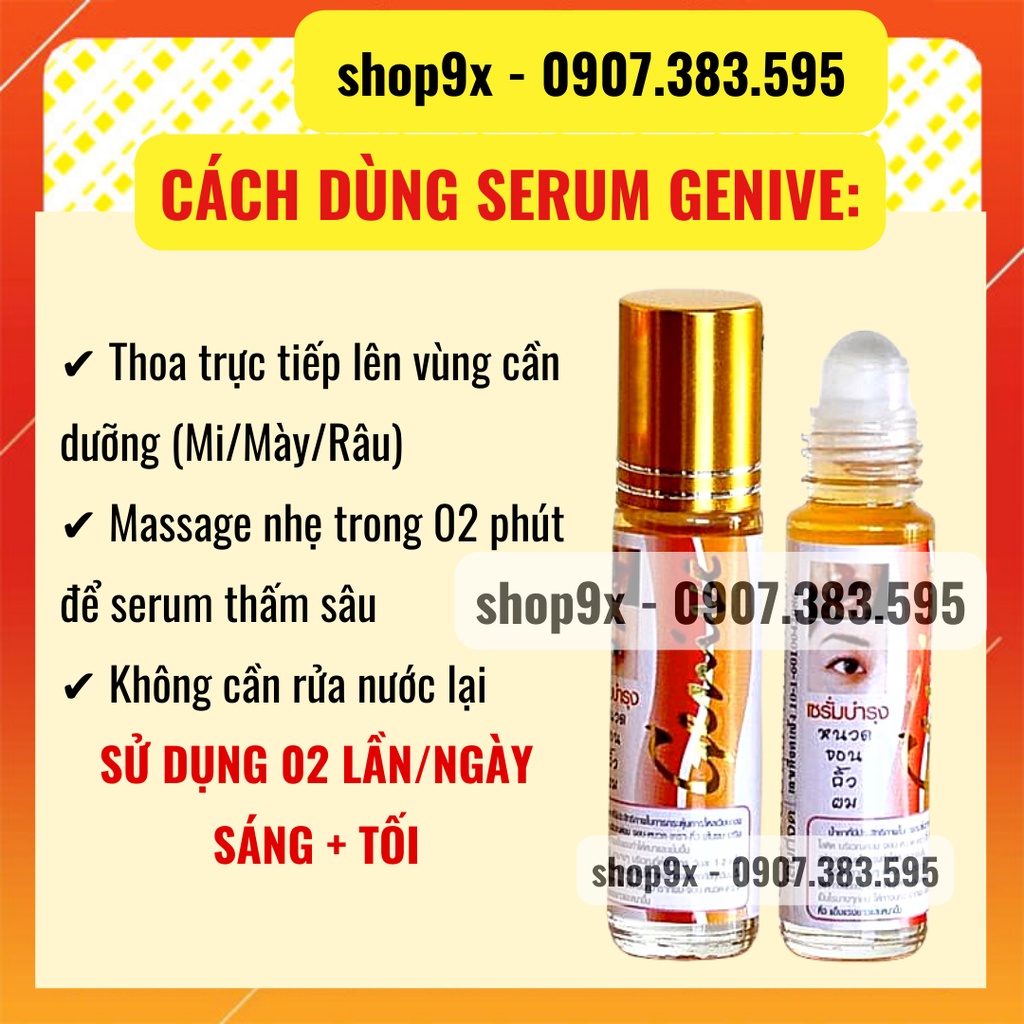 Serum Mọc Dày Mi Lông Mày Râu Genive 8ml