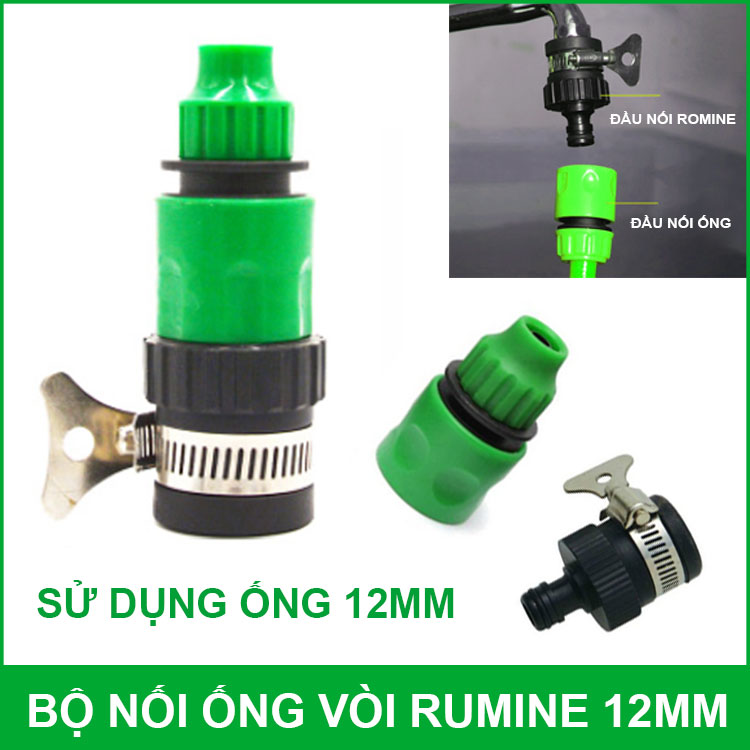 [HCM]Bộ nối nhanh ống nước vào vòi Romine 12mm
