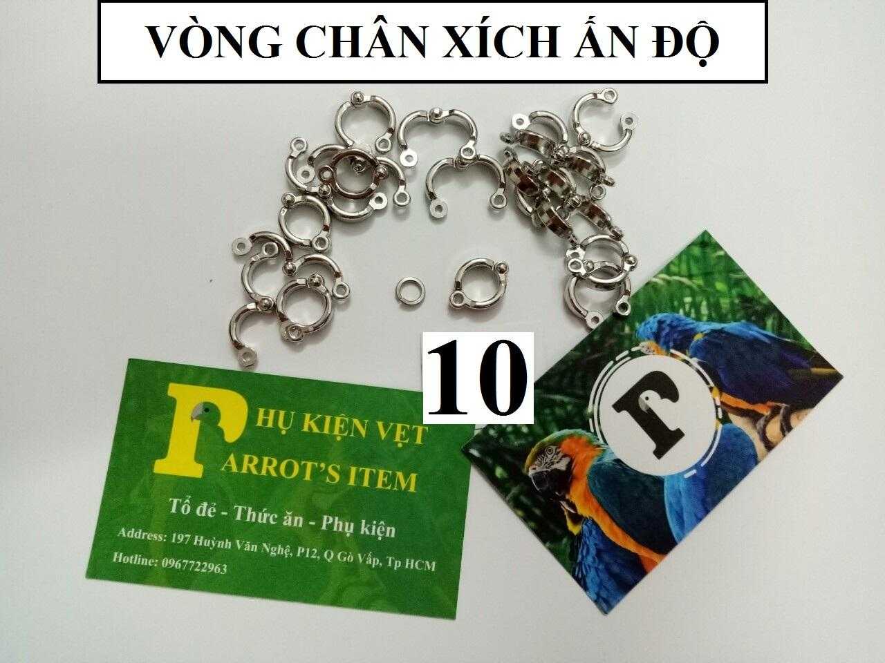 1 BỘ CẦU ĐỨNG TRUNG (dài 40 rộng 30 cao 55) KÈM XÍCH CHÂN 0.8cm VÀ VÒNG CHÂN CHO CÁC DÒNG VẸT