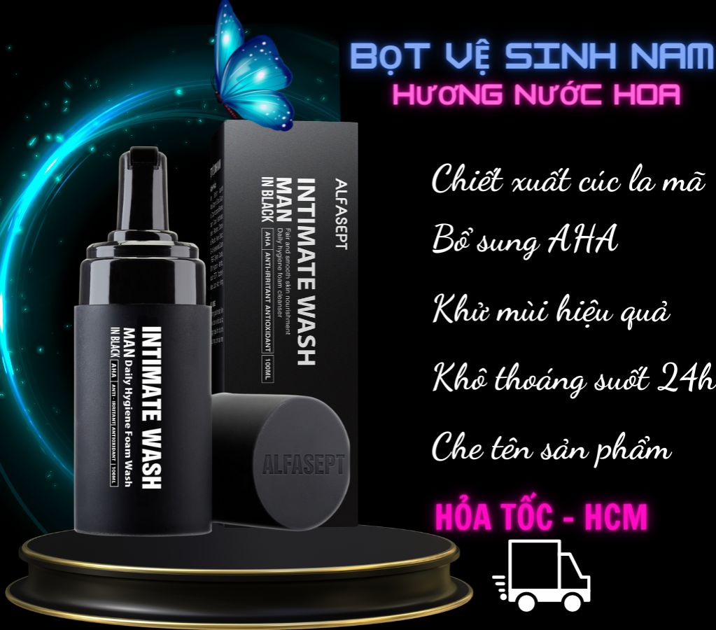 Bọt vệ sinh nam cao cấp hương nước hoa tinh khiết ALFASEPT INTIMATE WASH