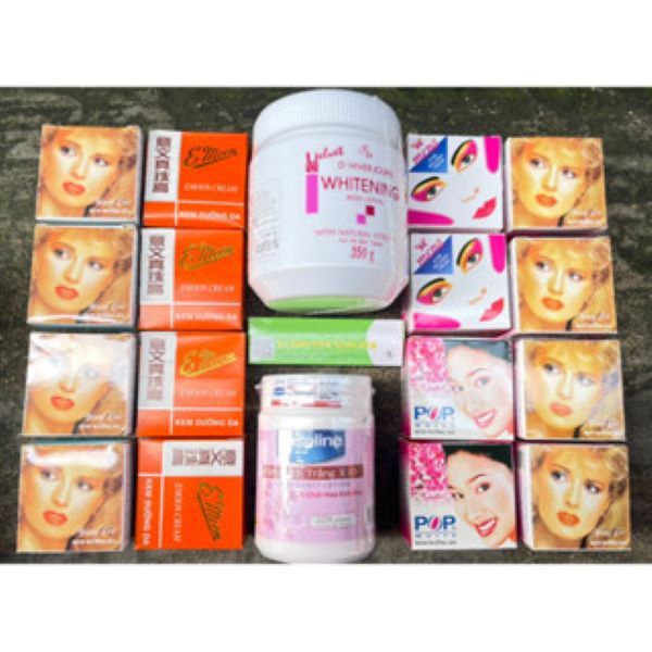 Combo kem cho khách chuyên trộn siêu trắng body