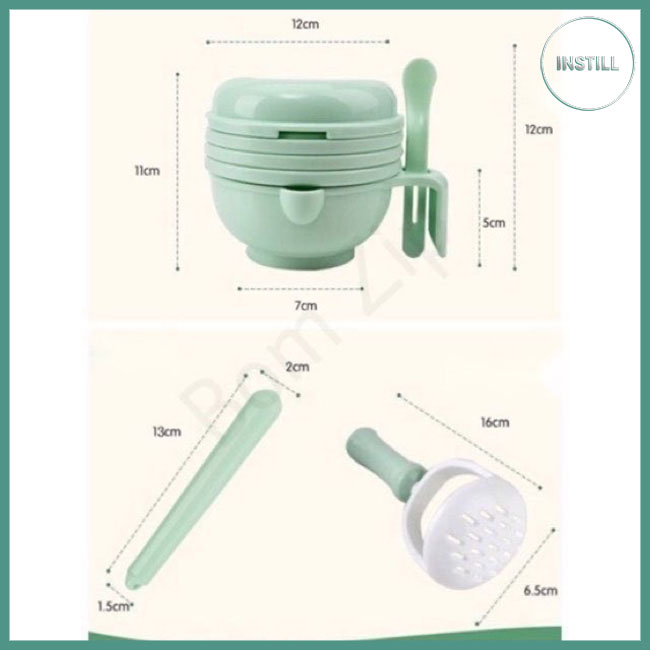 Bộ chế biến ăn dặm kiểu Nhật cho bé 9 dụng cụ