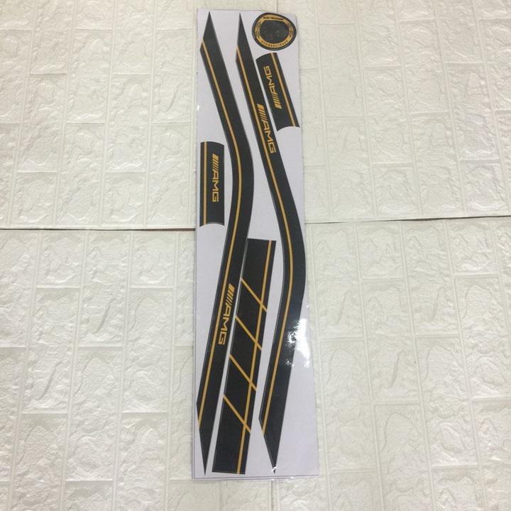 Bộ Tem chỉ AMG VÀNG-ĐEN dán xe honda SH