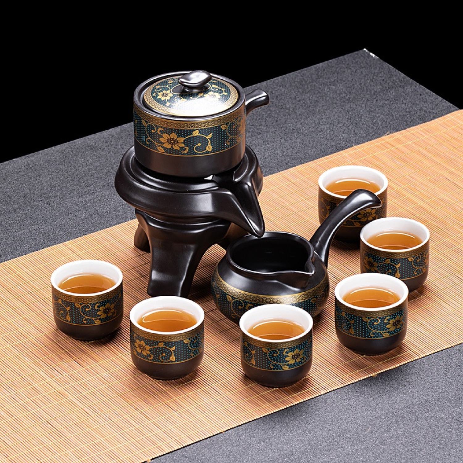 Bộ Ấm Chén Pha Trà Cối Xay (Bao gồm 1 ấm trà, 6 chén trà và 1 bộ cối xay)