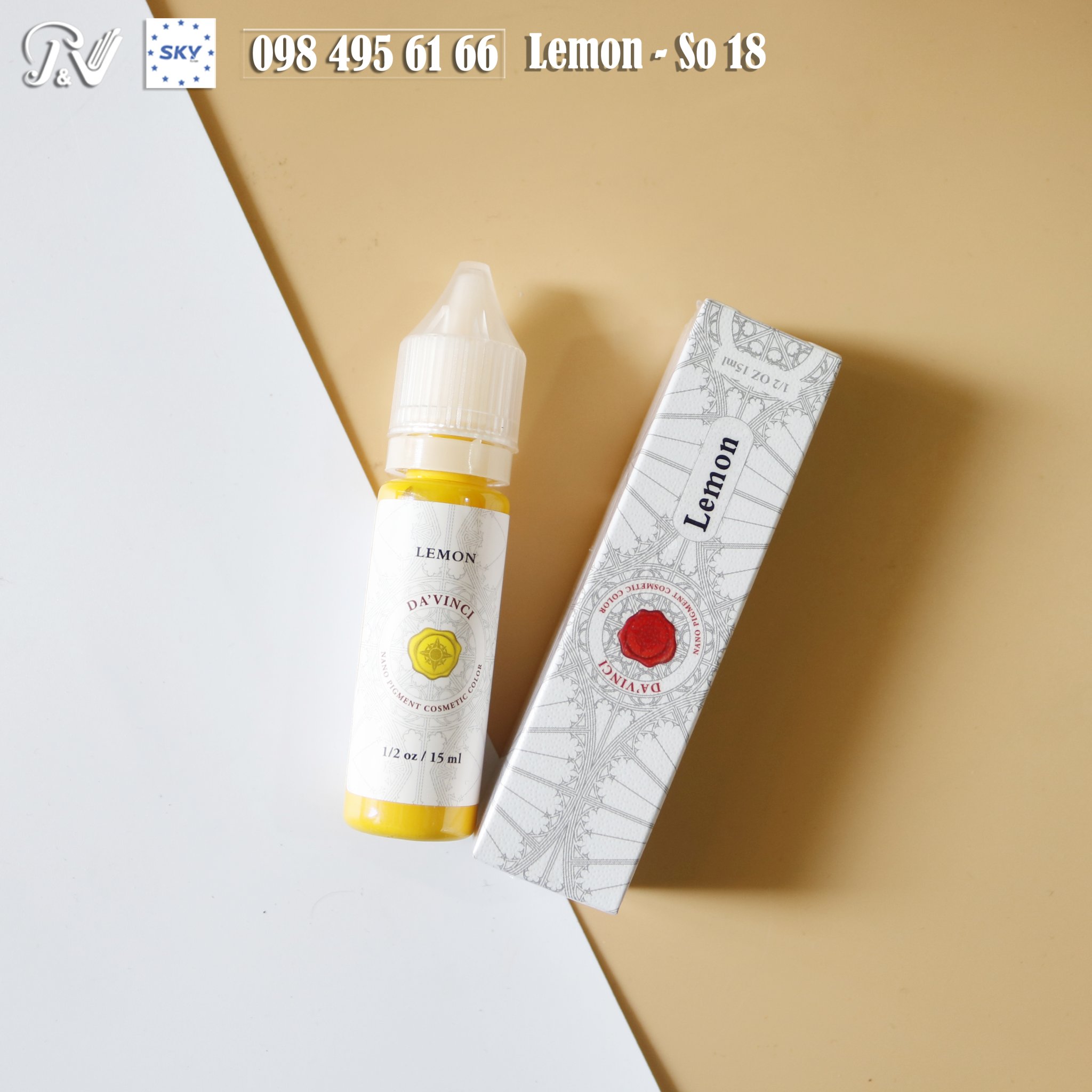Set 3 Mưc Xăm Màu Hồng + Vàng + Cam Davinci