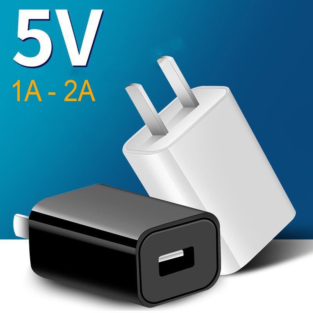 Nguồn Adapter DC 5V/1A-2A, Loại 1 cổng Micro USB (Màu Đen - Trắng) - M9